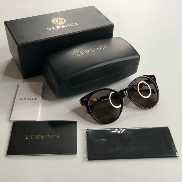 Versace VE4442 Women’s Tortoise Sunglasses with Medusa Logos at Temples ~ BNIB! - Picture 10 of 10